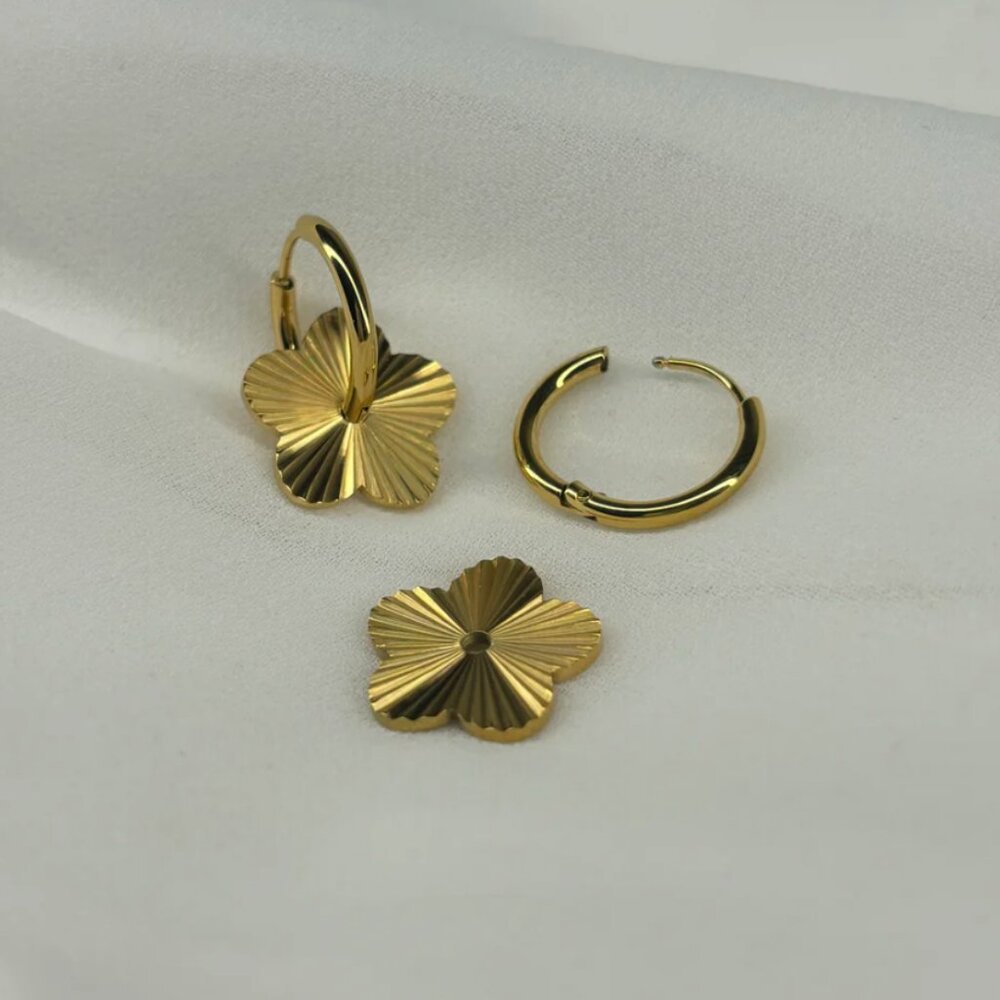 Sunburst Flower Hoops